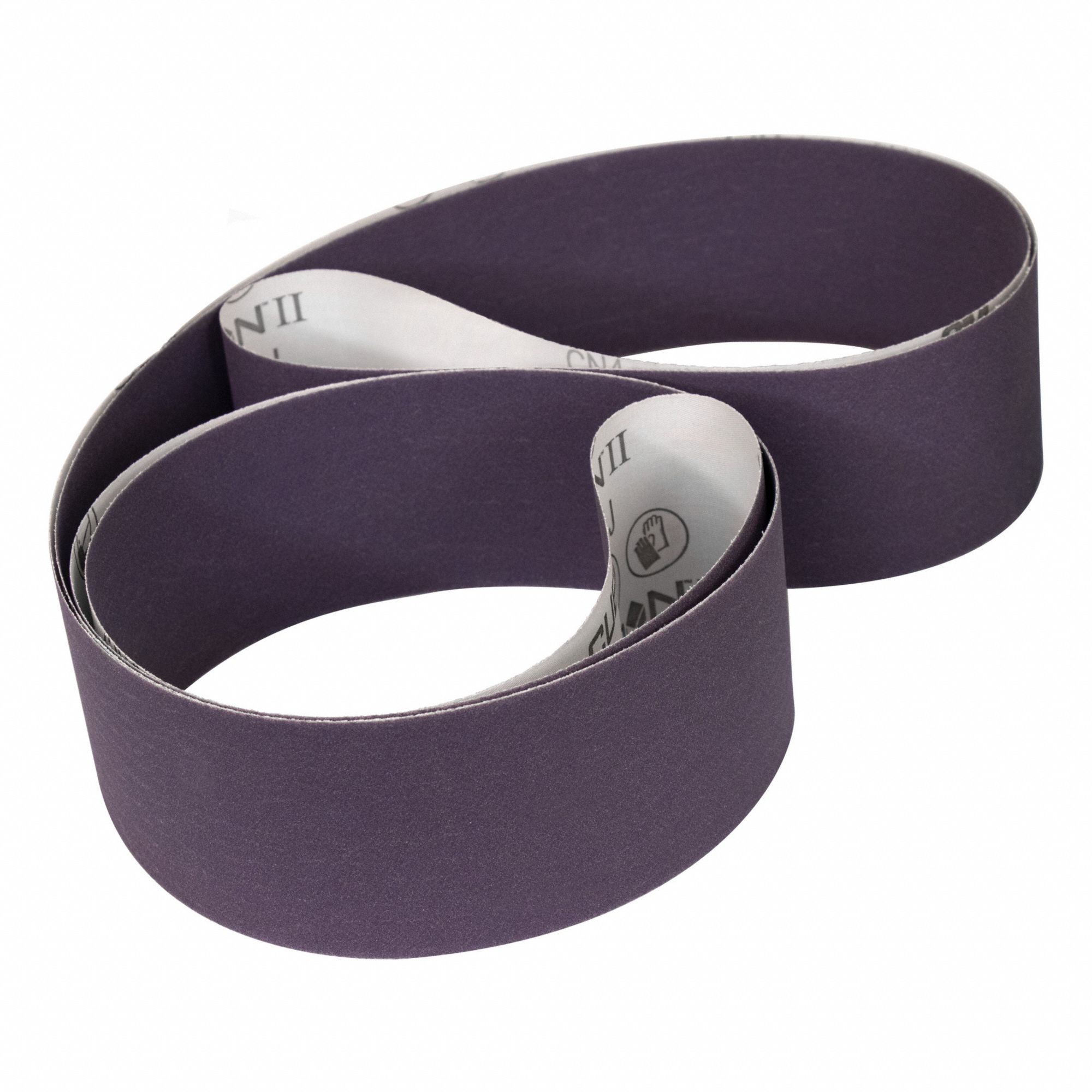 CLOTH BELT,COATED,PURPLE,72 IN L