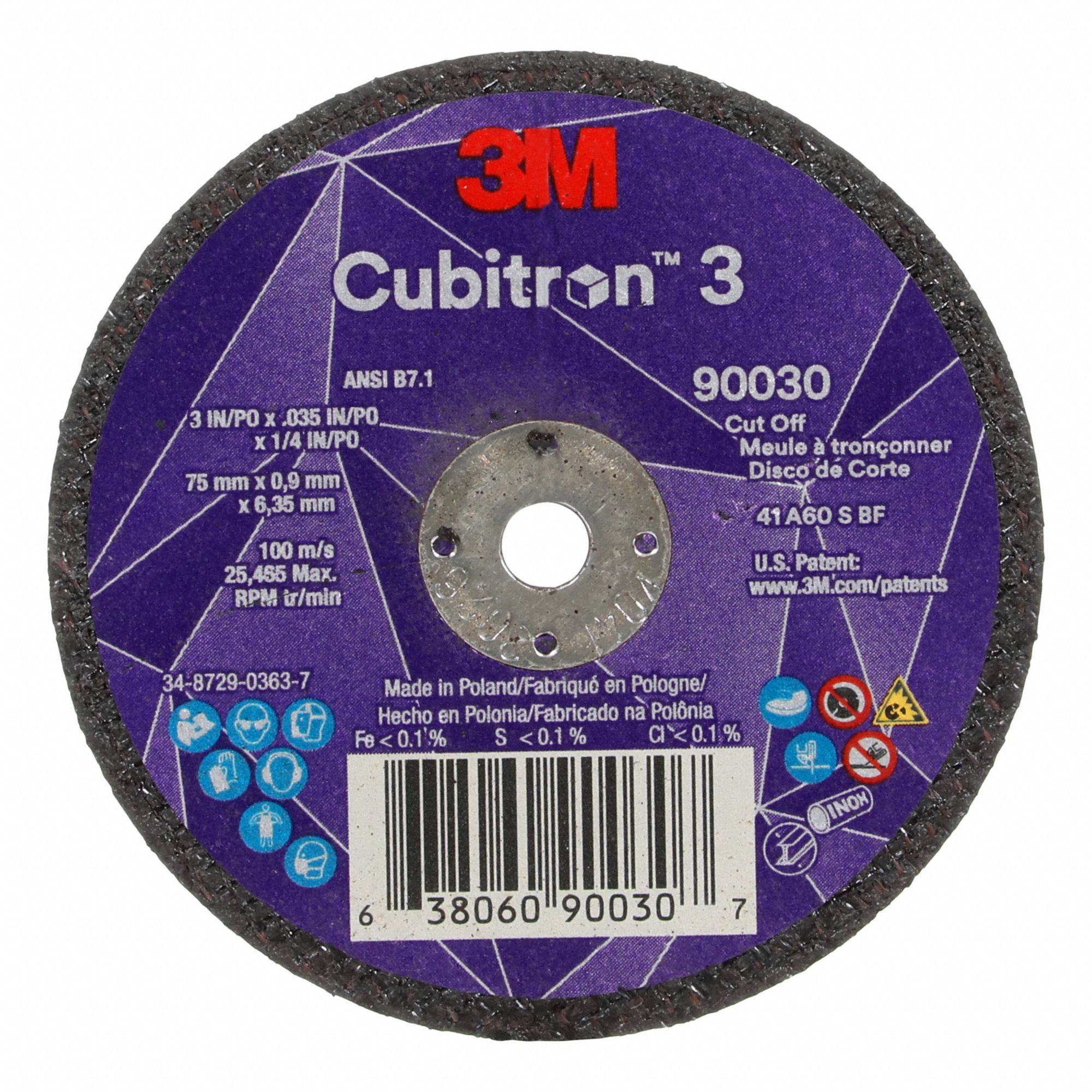 CUBITRON GRINDING WHEEL,1/4 IN,GRIT 60,CERAMIC - Diamond and CBN ...