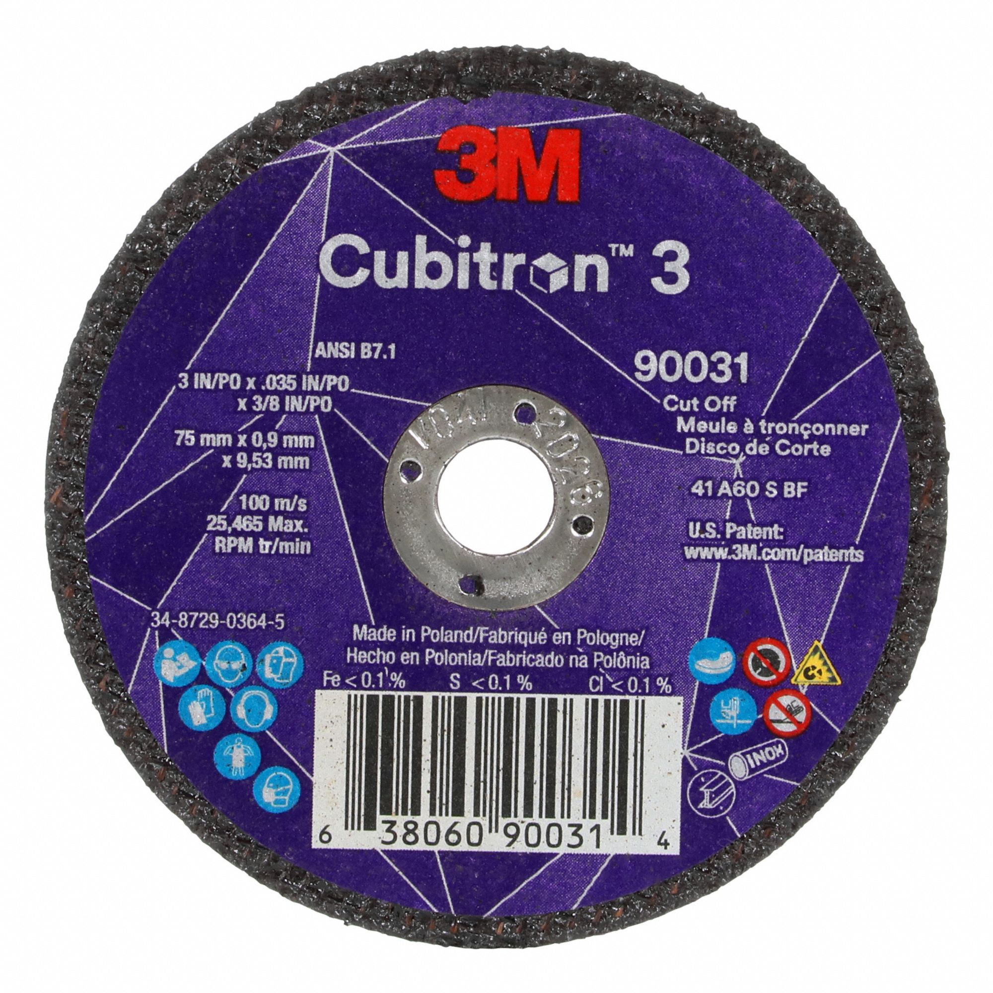 GRINDING WHEEL,3/8 IN,GRIT 60,CERAMIC