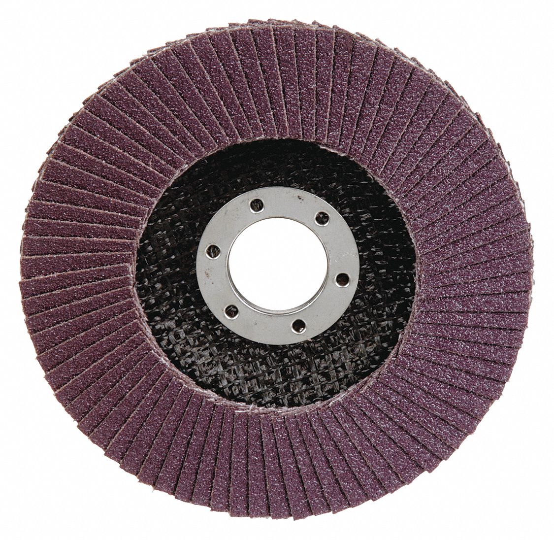 FLAP SANDING DISC, SERIES 769F, TYPE 27, 80 GRIT, MED, PURPLE, 4 1/2 X 7/8 IN, CERAMIC, POLY