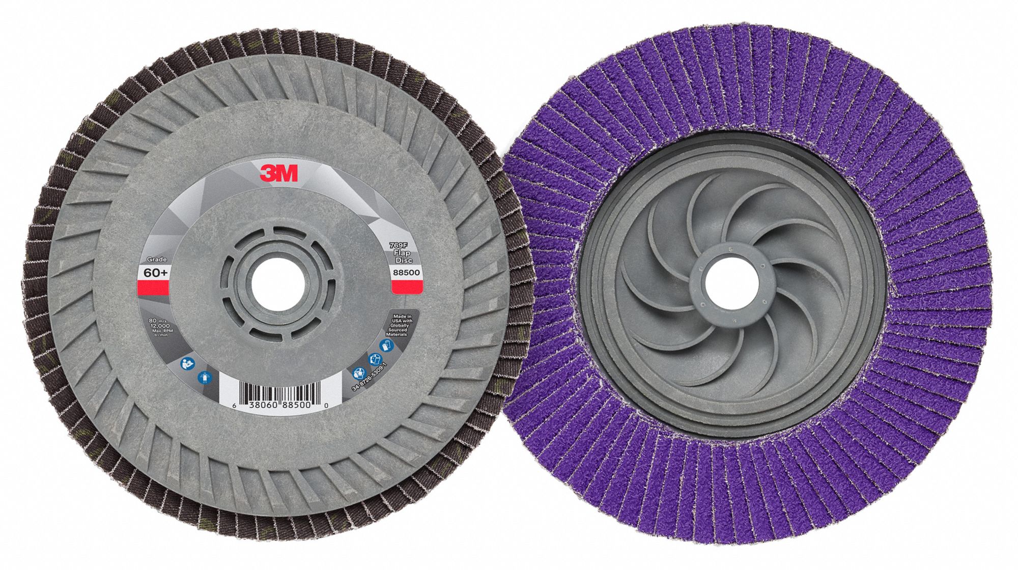 FLAP DISC,5 IN DIA, 5/8 IN ARBOR,60 GRIT