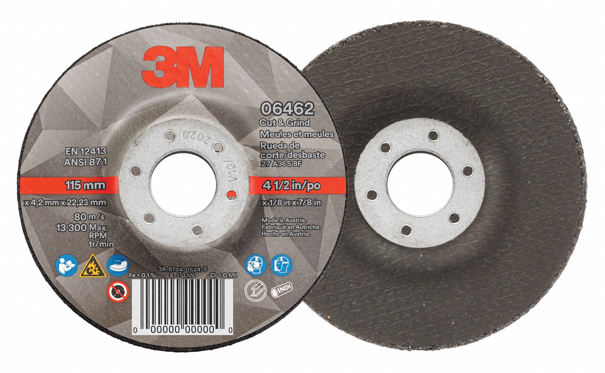 ROUE 06462 T27 4-1/2 x 1/8 x 7/8PO 10/20