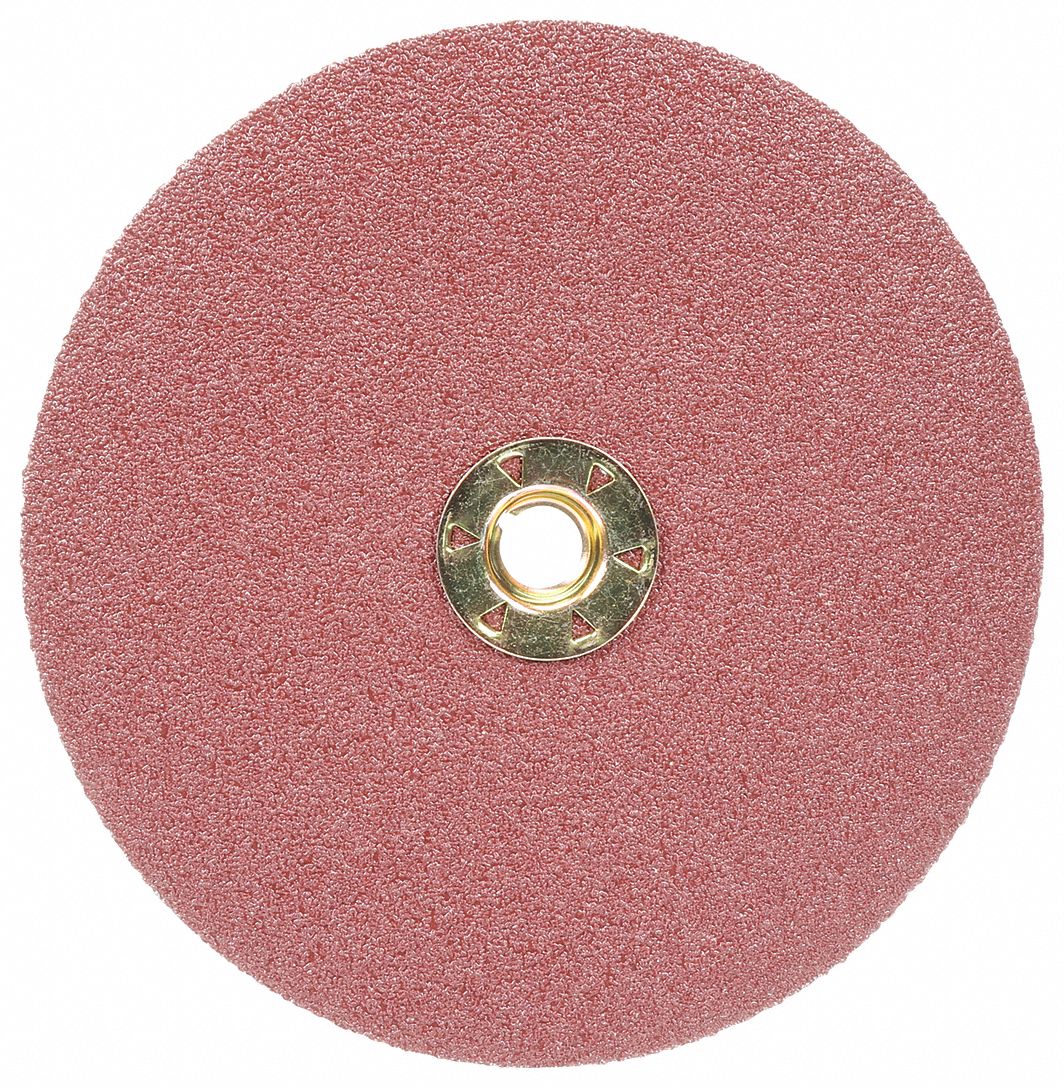 SANDING DISC,QUICK-CHANGE, SERIES 983C, 60 GRIT, RPM 8600, BROWN, 7 IN X TN, CERAMIC