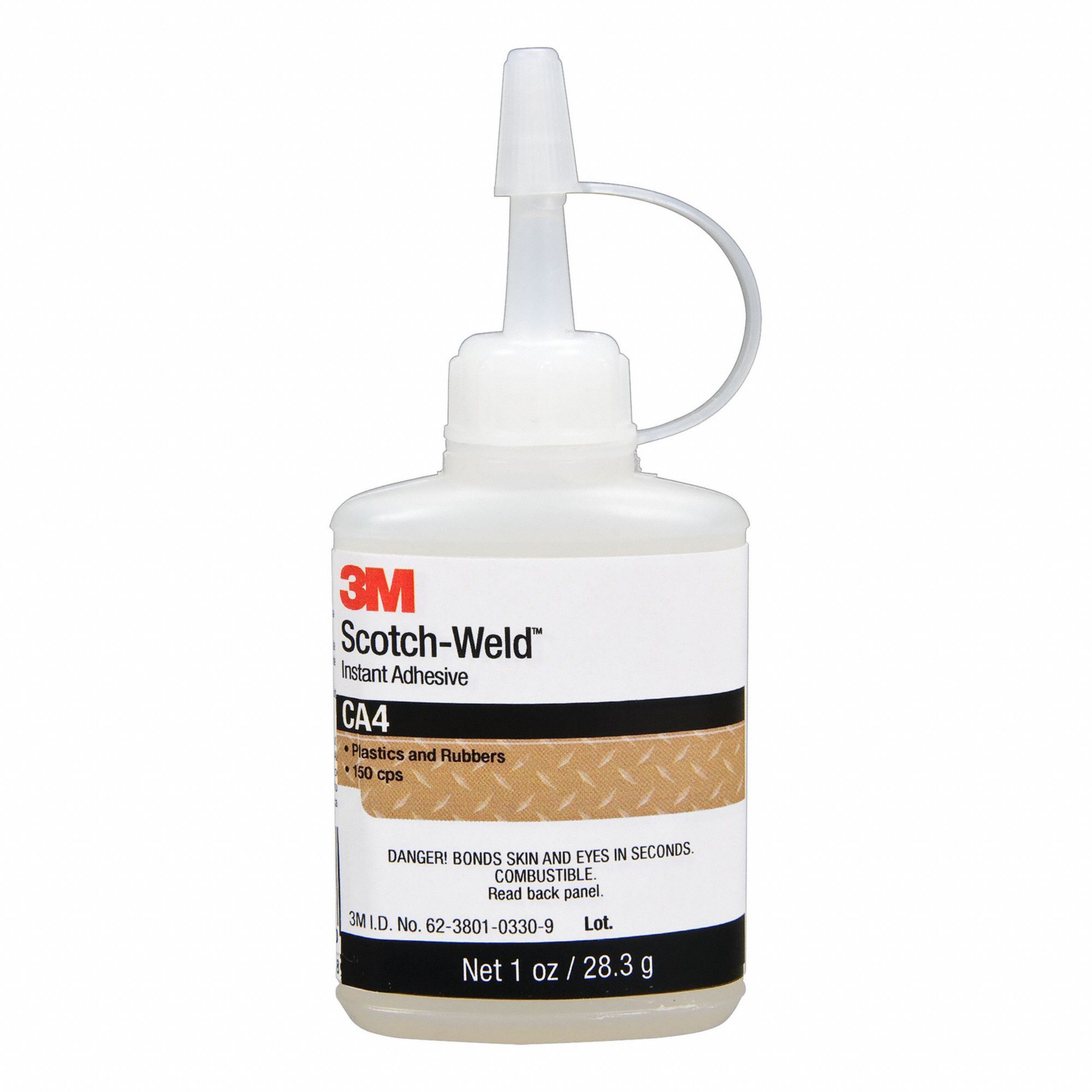 INSTANT ADHESIVE, PLASTICS AND RUBBERS, 40 S CURE, UP TO 82 ° C, CLEAR, 1 OZ BOTTLE