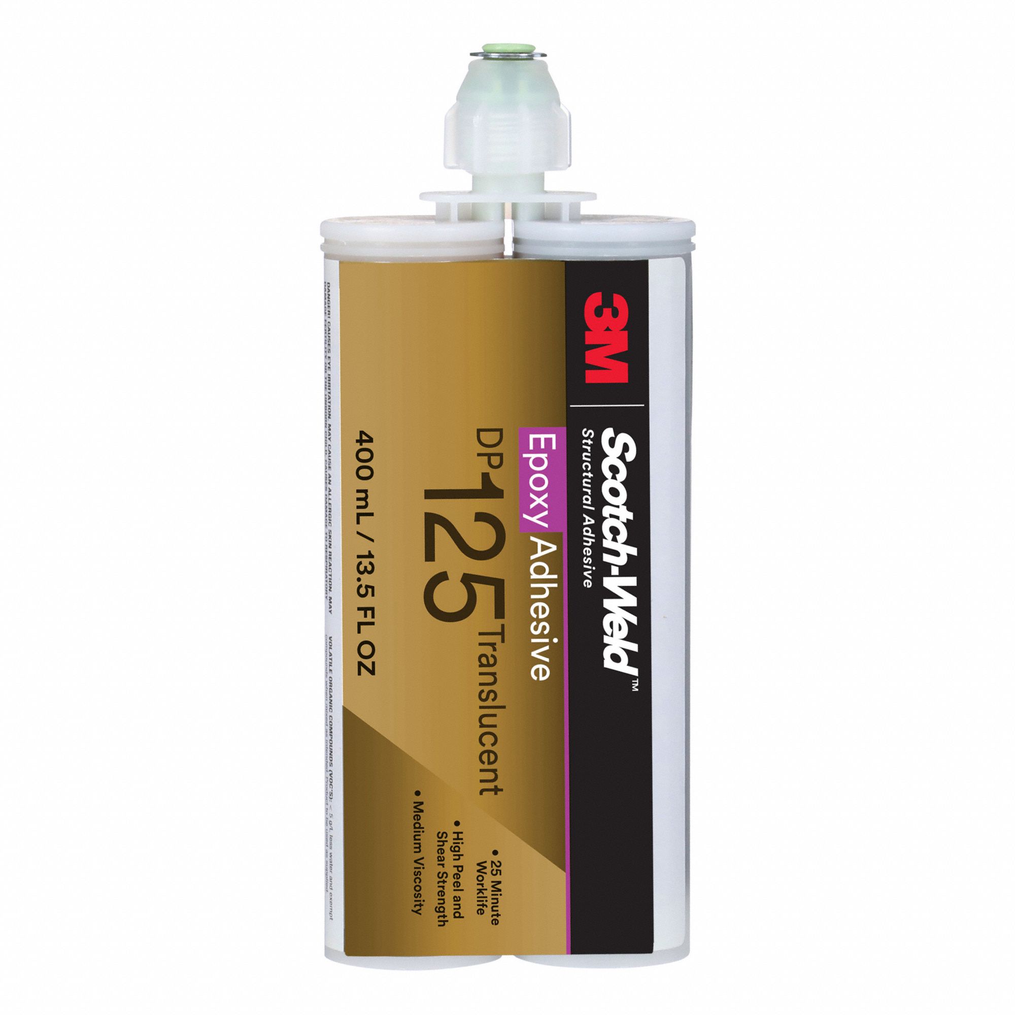 DP125 SCOTCH-WELD EPOXY ADHESIVE, LOW ODOUR, 7 DAY CURE, 25 MIN WORKING TIME