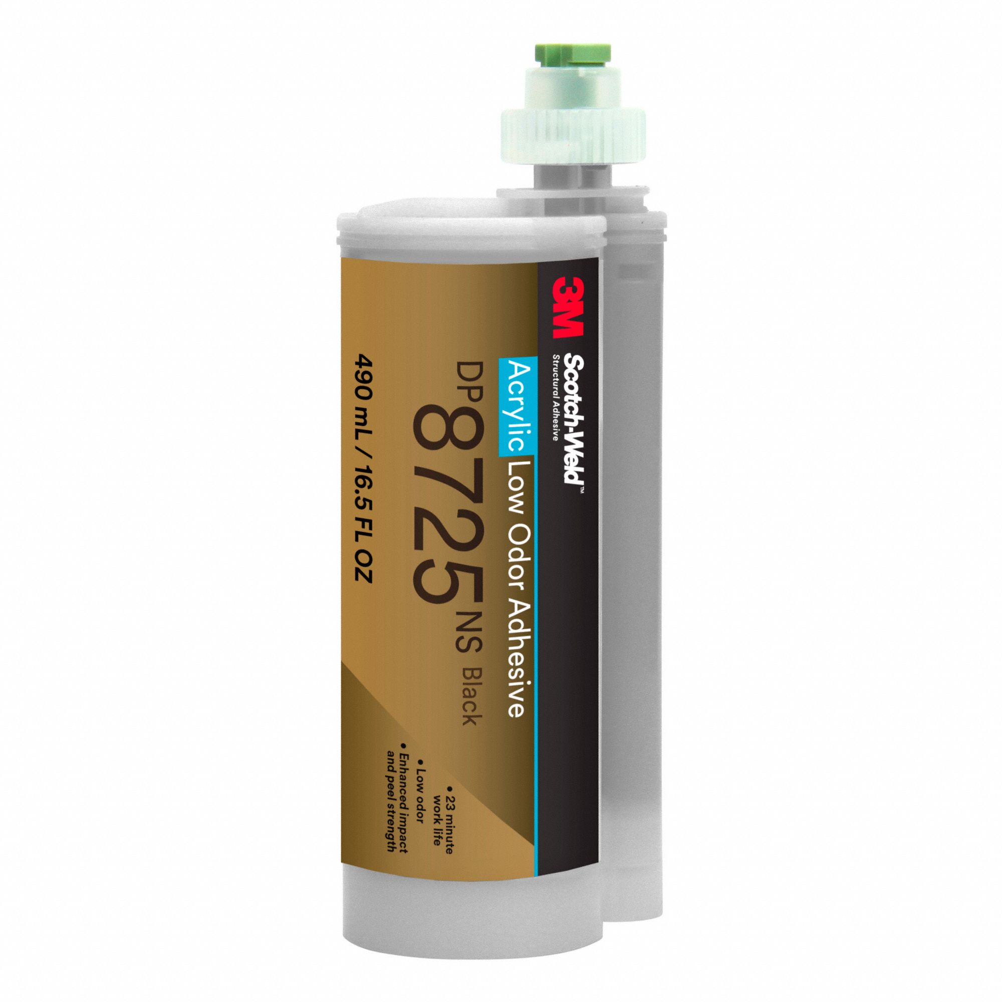 LOW ODOUR ACRYLIC ADHESIVE BLK,16.5FL OZ