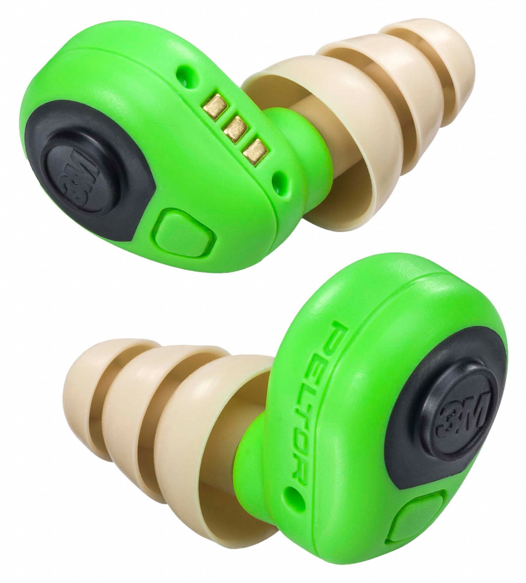 EARPLUG, ELECTRONIC, BUILT-IN IN-EAR, OVER-THE-HEAD/NRR 23DB, GREEN, LITHIUM BATTERY