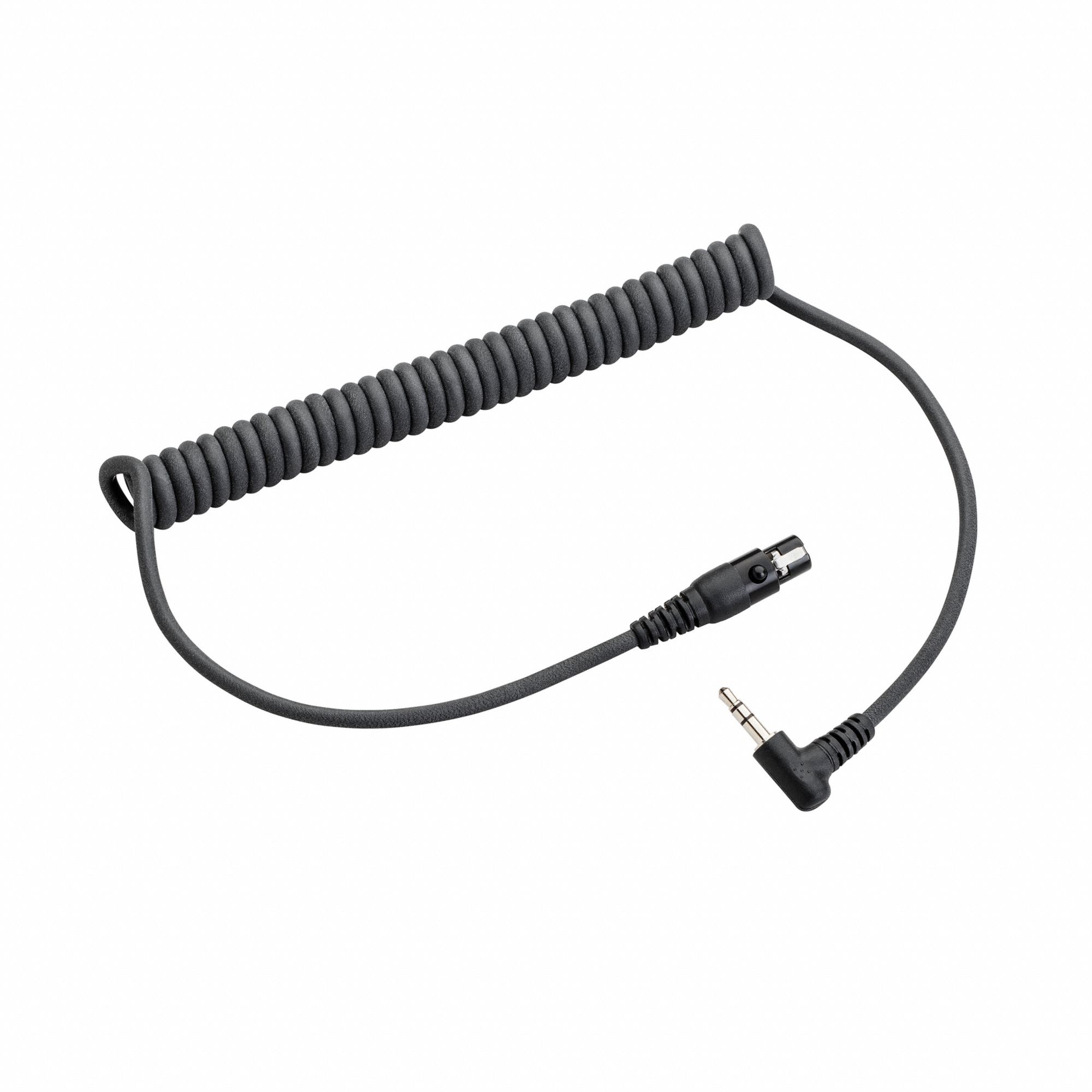 CÂBLE FLEX, SPIRALÉ, NOIR, PU, PRISE STÉRÉO 3,5 MM, 200/BOÎTIER, RENFORCÉ KEVLAR