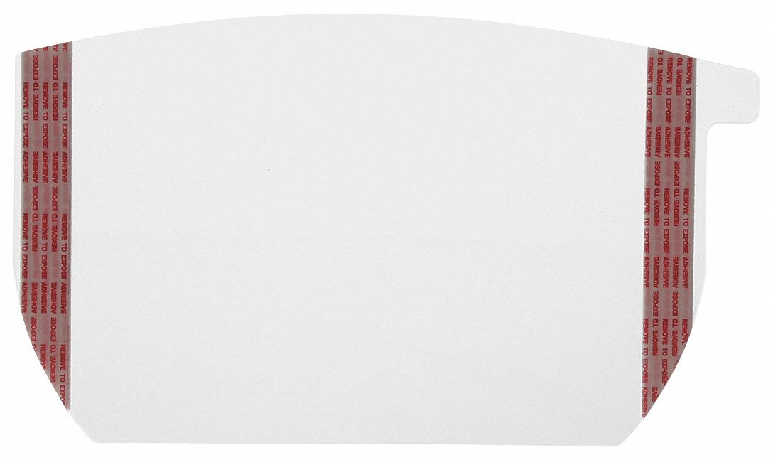 PEEL-OFF VISOR COVER, CLEAR, 7X13⅛ IN, 10-PK, FOR S-600/S-700/S-800 HOODS