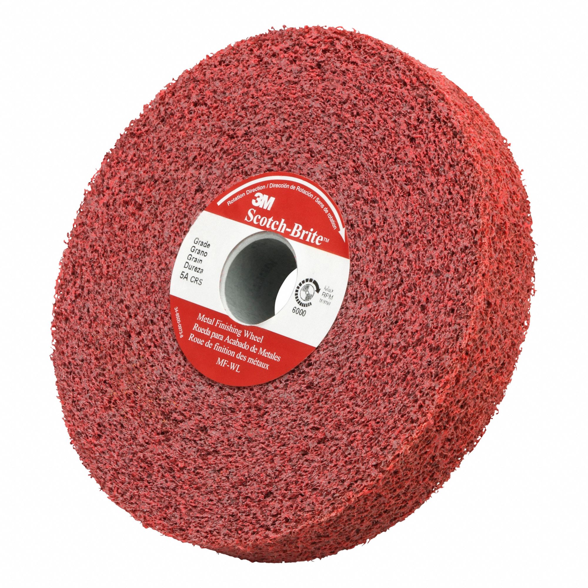 CONVOLUTE WHEEL,6 IN DIA,1 IN FACE W,RED