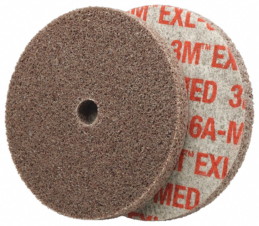 Unitized Wheel: 6 in Dia x 1/4 in W, 1/2 in Arbor Hole, Aluminum Oxide, Medium, XL-UW