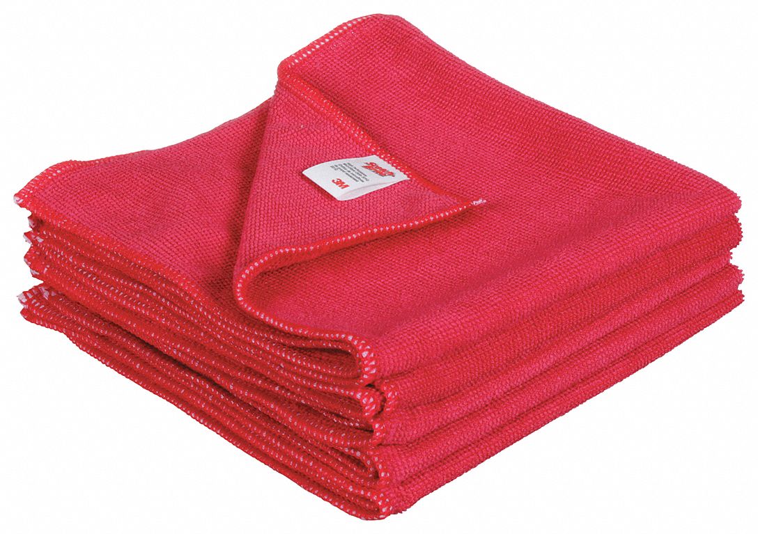CLOTH, RED, 15 5/8 X 17 7/32 IN, MICROFIBRE