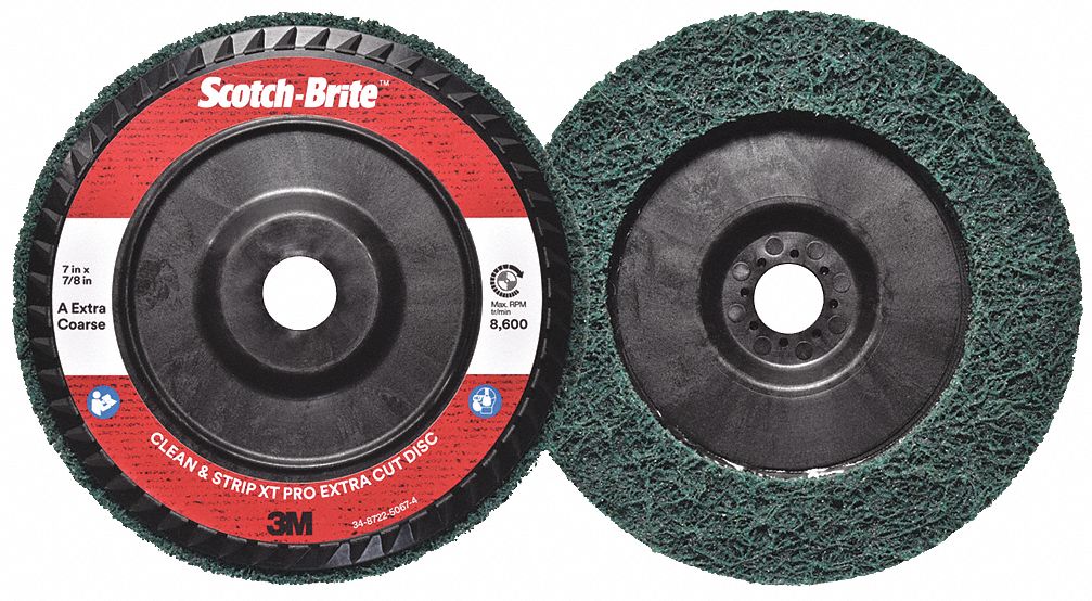 SANDING DISC ,QUICK-REMOVAL, T27 ATTACH, RPM 8600, PURPLE, 7 IN, SILICONE CARBIDE FIBRE