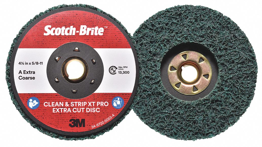 SANDING DISC ,QUICK-REMOVAL, RPM 13300, GREEN, 4 1/2 IN, SILICONE CARBIDE FIBRE