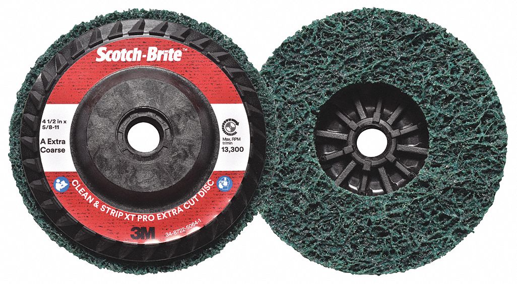SANDING DISC , T27, QUICK-REMOVAL, RPM 13300, GREEN, 4 1/2 IN, SILICONE CARBIDE FIBRE