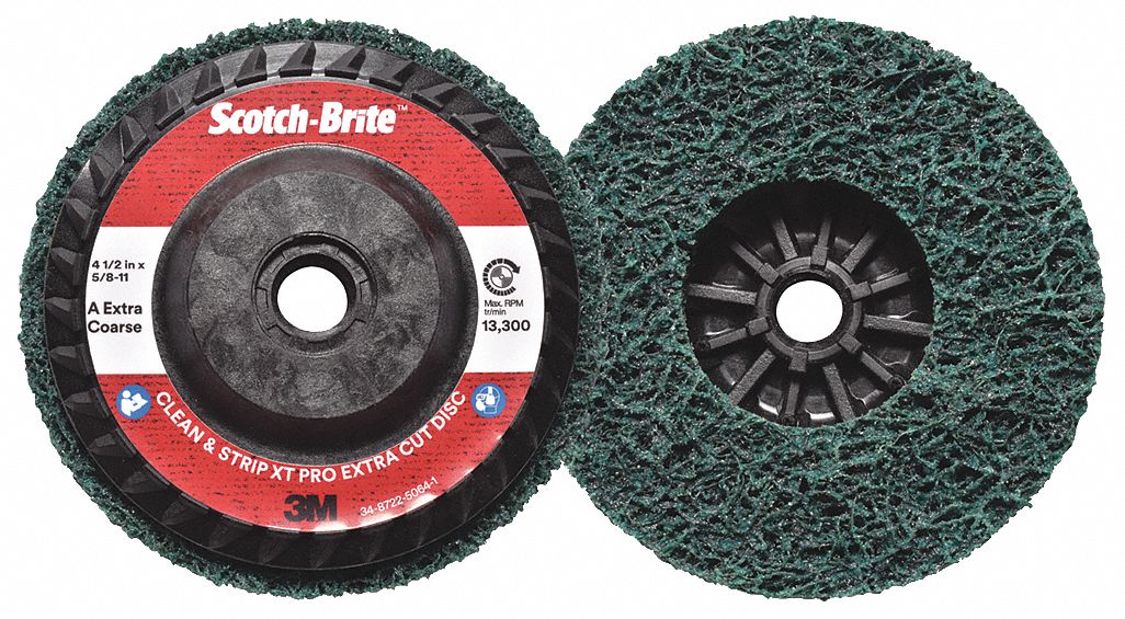 SANDING DISC , T27, QUICK-REMOVAL, RPM 13300, GREEN, 4 1/2 IN, SILICONE CARBIDE FIBRE