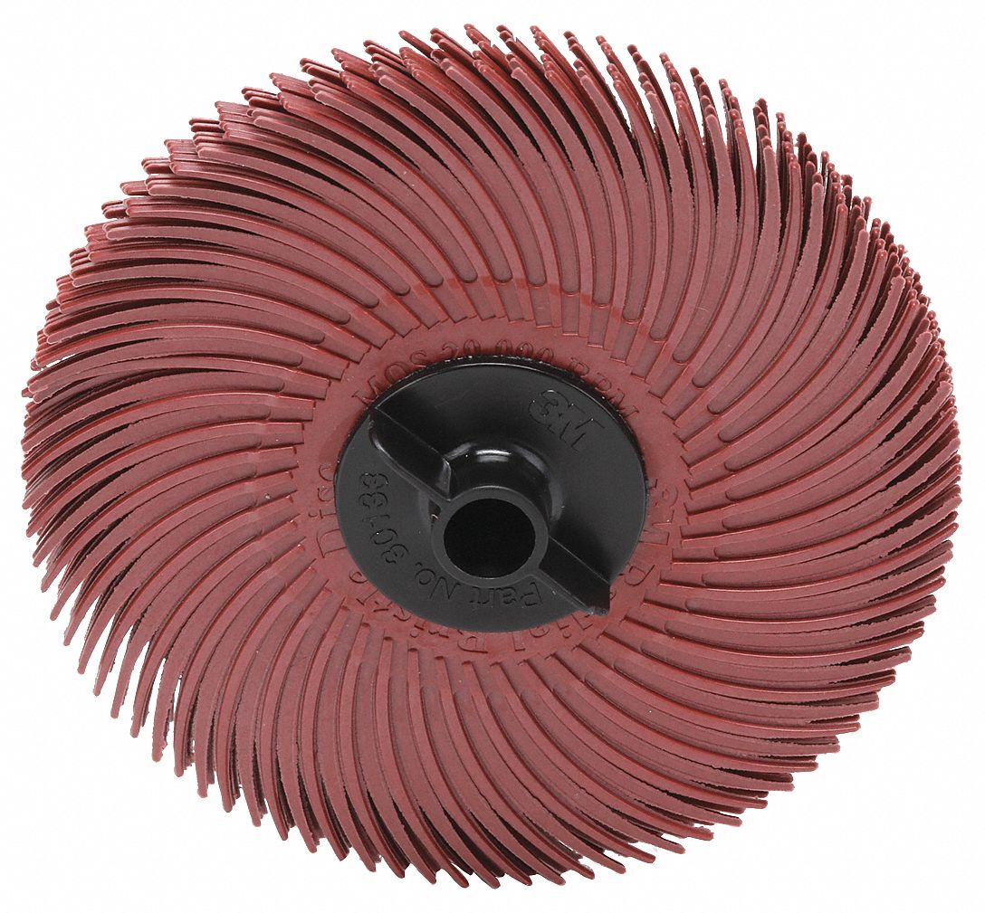 SCOTCH - BRITE 3 in Brush Dia 220 Abrasive Grit Radial Bristle Disc