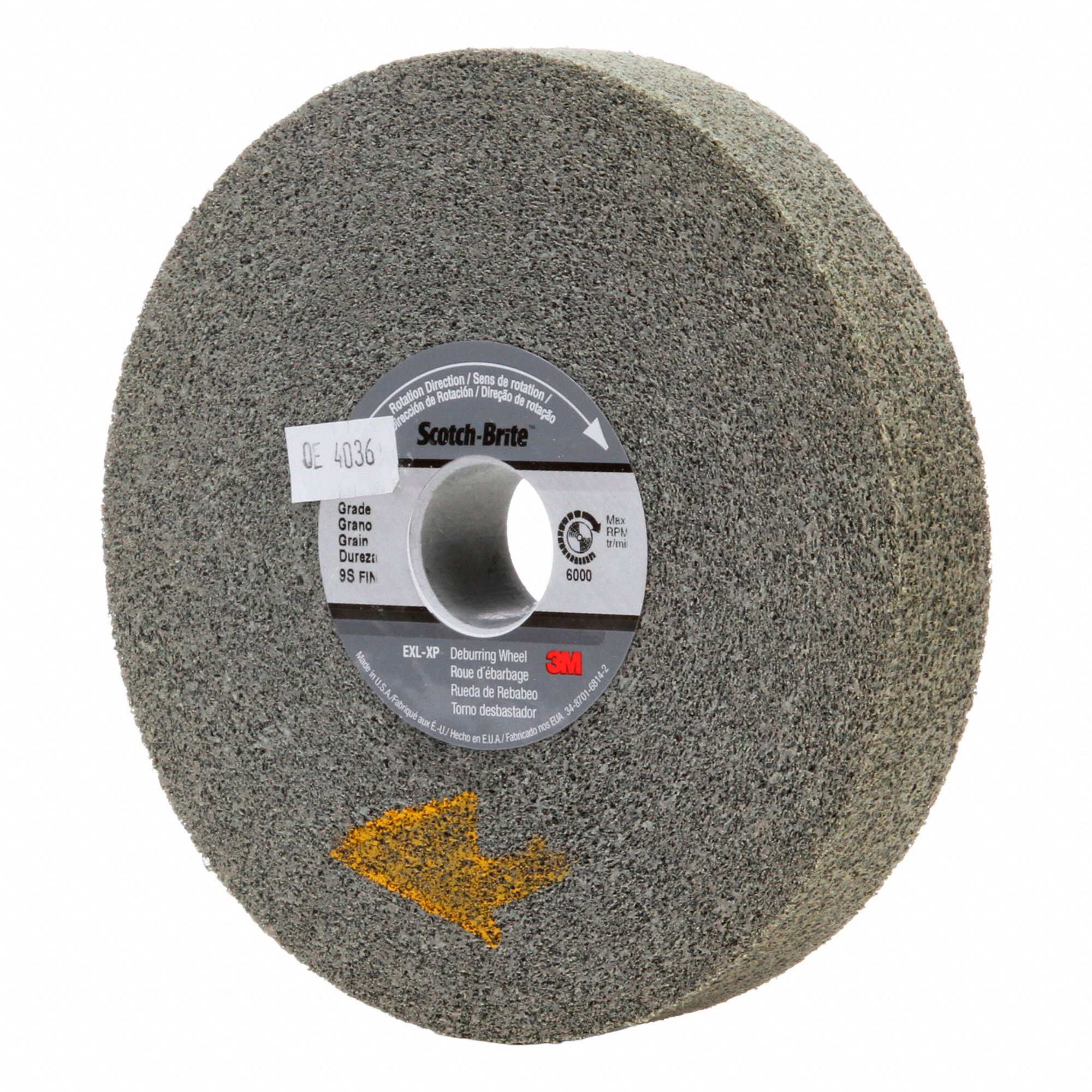 CONVOLUTE WHEEL,6 IN DIA,1IN FACE W,GREY