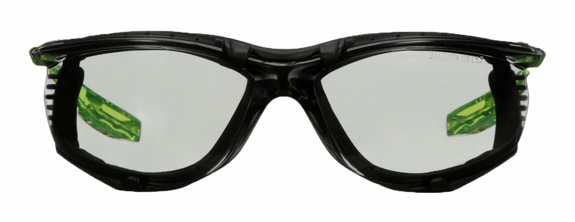 LUNETTES PROTECTION A/ SYSTÈME CONTRÔLE, ANSI, PROTECTION ANTI-UV/ANTI-BUÉE, VERT/GRIS, PC