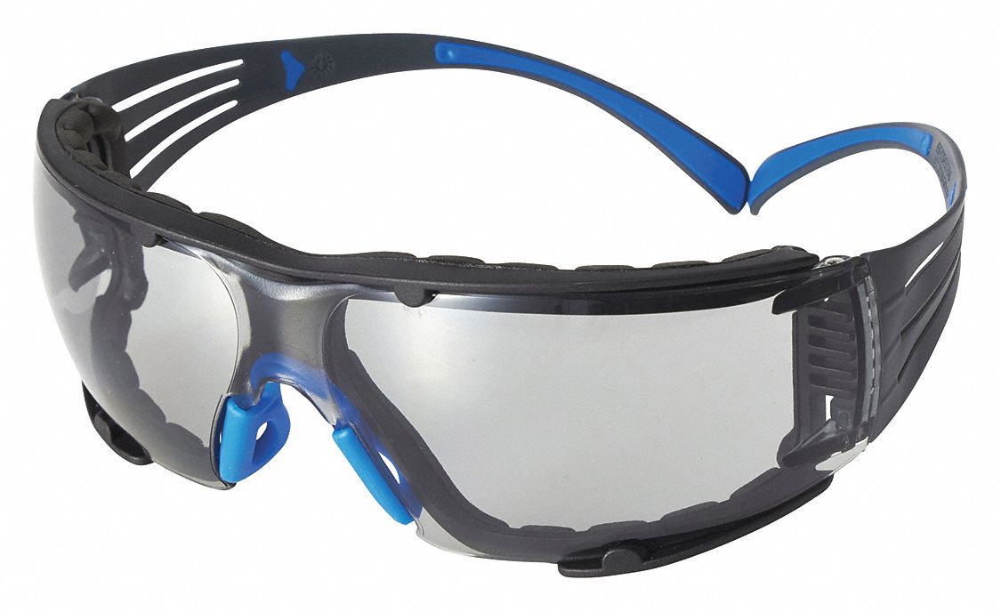 LUNETTES SÉCURITÉ DOUBLÉES MOUSSE, CSA/ANSI, ANTI-BUÉE/ANTI-RAYURES/PROTECTION ANTI-UV, BL/GR, PC