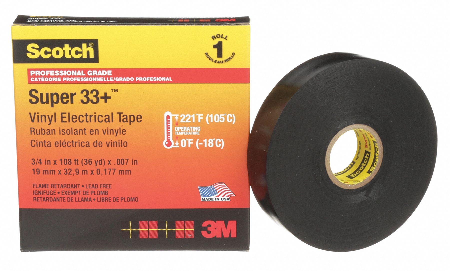 ELECTRICAL INSULATION TAPE, FLAME/CORROSION RESIST, BLACK, 32 9/10 M X 19 MM X 7 MM, RUBBER/PVC