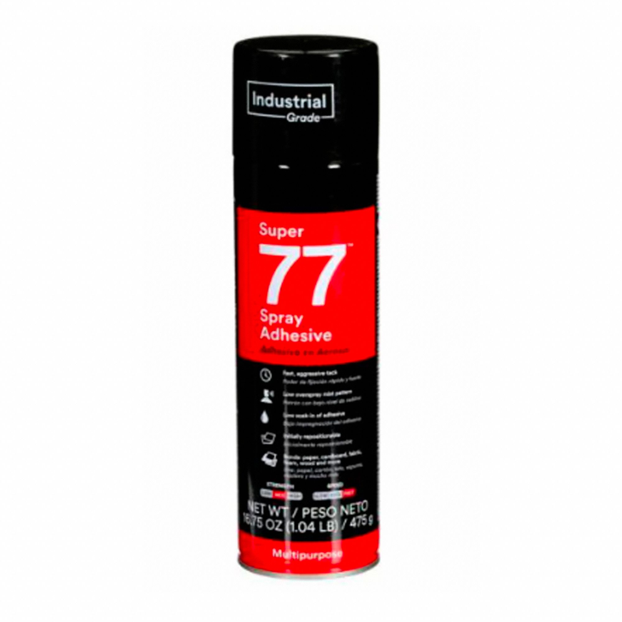 SPRAY ADHESIVE, SUPER 77 SERIES, GENERAL PURPOSE, 16.5 OZ, AEROSOL, CLEAR, MULTI-PURPOSE