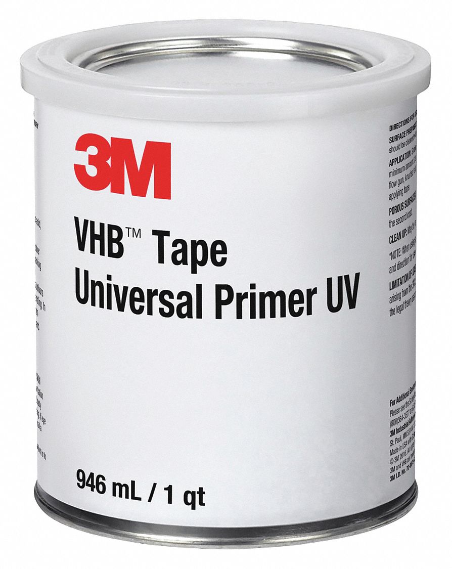 TAPE PRIMER, DRY TIME 30 TO 90 SEC, TEMP 15 TO 27 ° C, 14.7 M2/L, CLEAR, 1 QUART