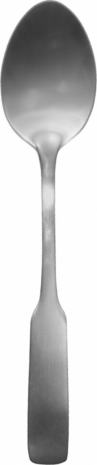 Teaspoon: Manchester, 18/0, Stainless Steel, 6 1/4 in Overall Lg, Silver, Satin