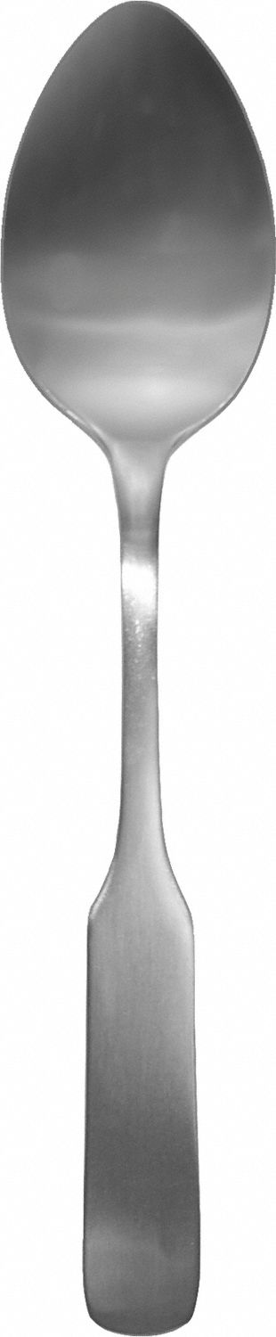 Dessert Spoon: Manchester, 18/0, Stainless Steel, 7 1/4 in Overall Lg, Silver, Satin