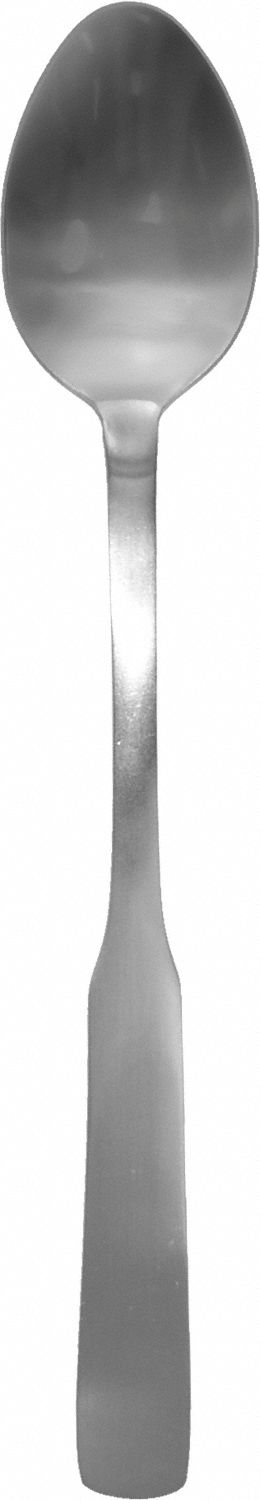 Ice Tea Spoon: Manchester, 18/0, Stainless Steel, 7 1/2 in Overall Lg, Silver, Satin