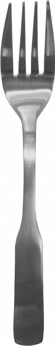 Salad Fork: Manchester, 18/0, Stainless Steel, 7 in Overall Lg, Silver, Satin