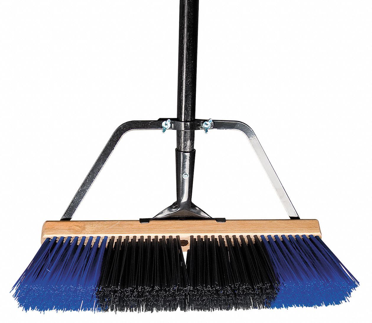 VILEDA PUSH BROOM,BLACK/BLUE,24 IN,MEDIUM-DUTY 