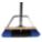 PUSH BROOM,BLACK/BLUE,24 IN,MEDIUM-DUTY