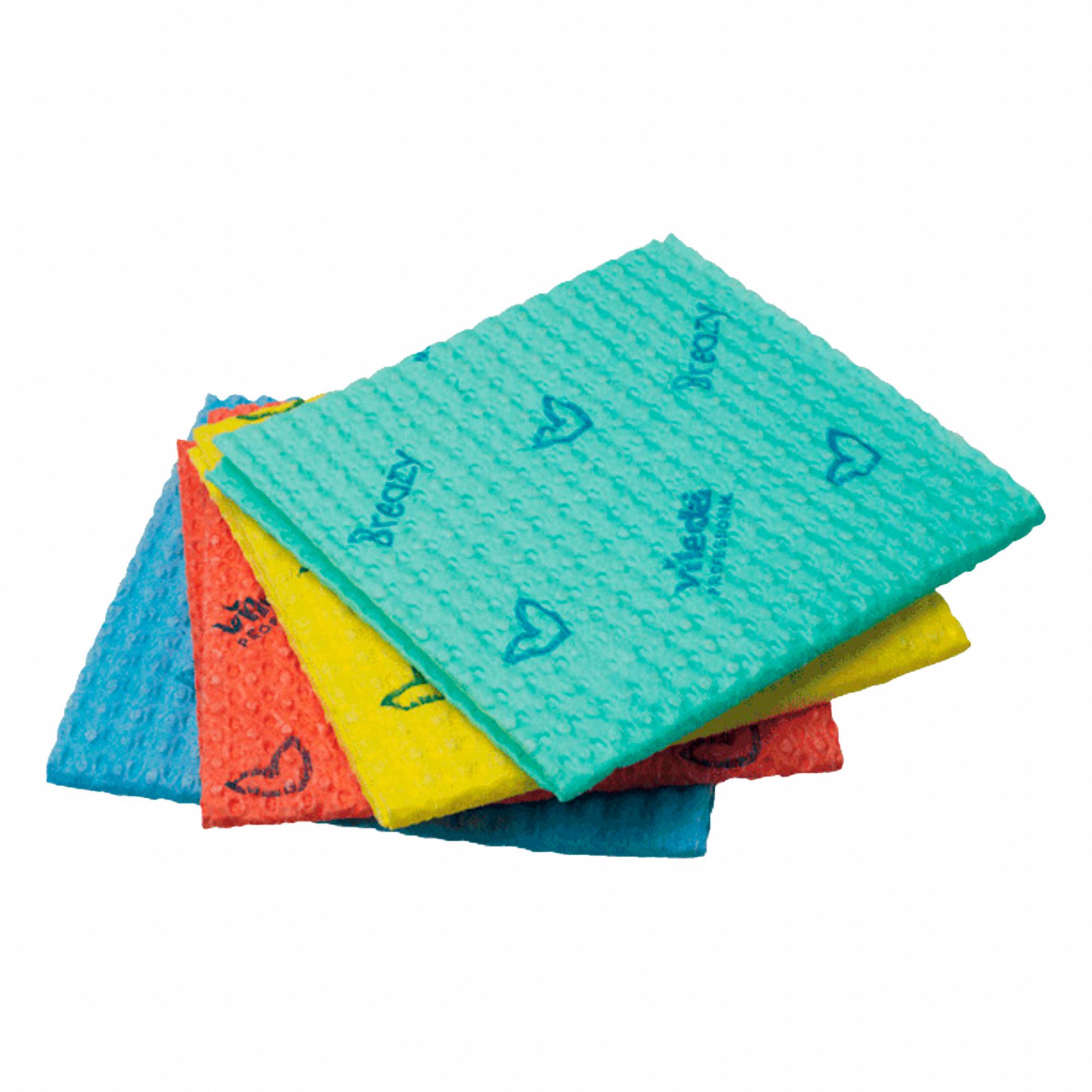 MICROFIBER CLOTH,14 3/4 X 13 IN,RED,PK25