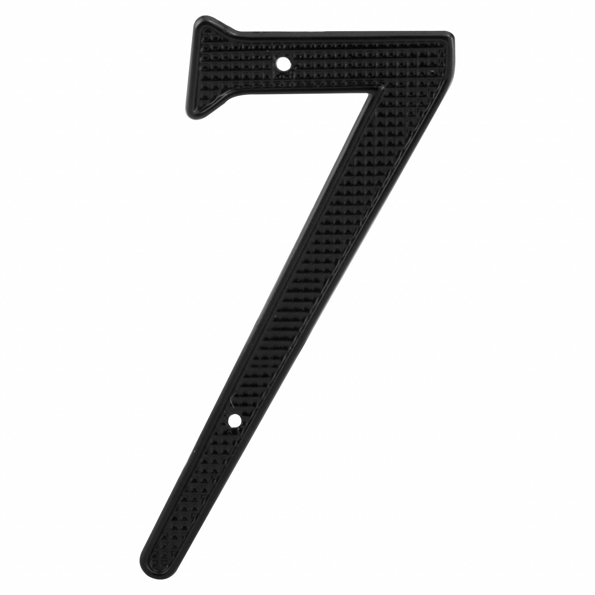 Number Label: 4 in Character Ht, Diecast, Indoor/Outdoor, Black, 7