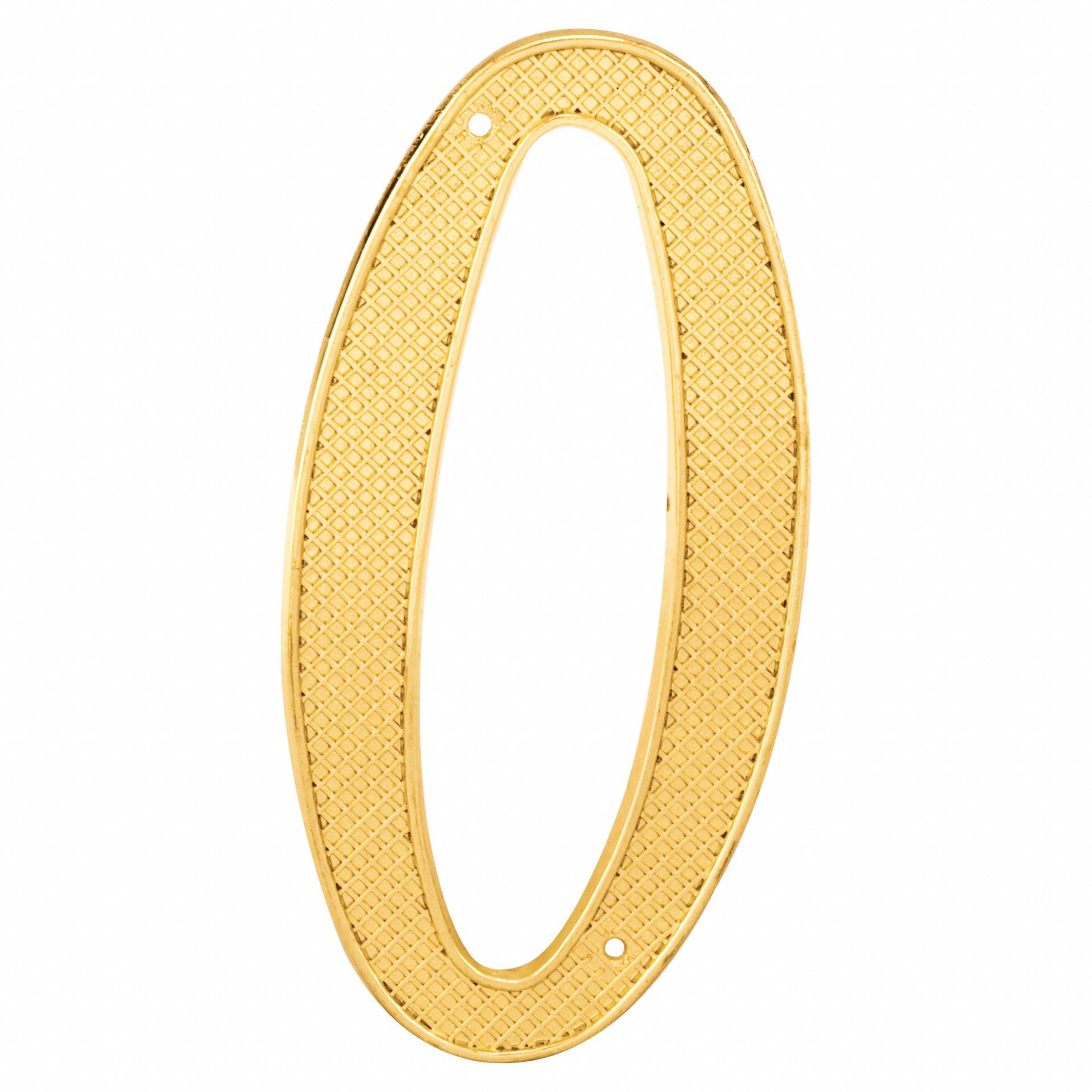 Number Label: 4 in Character Ht, Diecast, Indoor/Outdoor, Yellow, 0