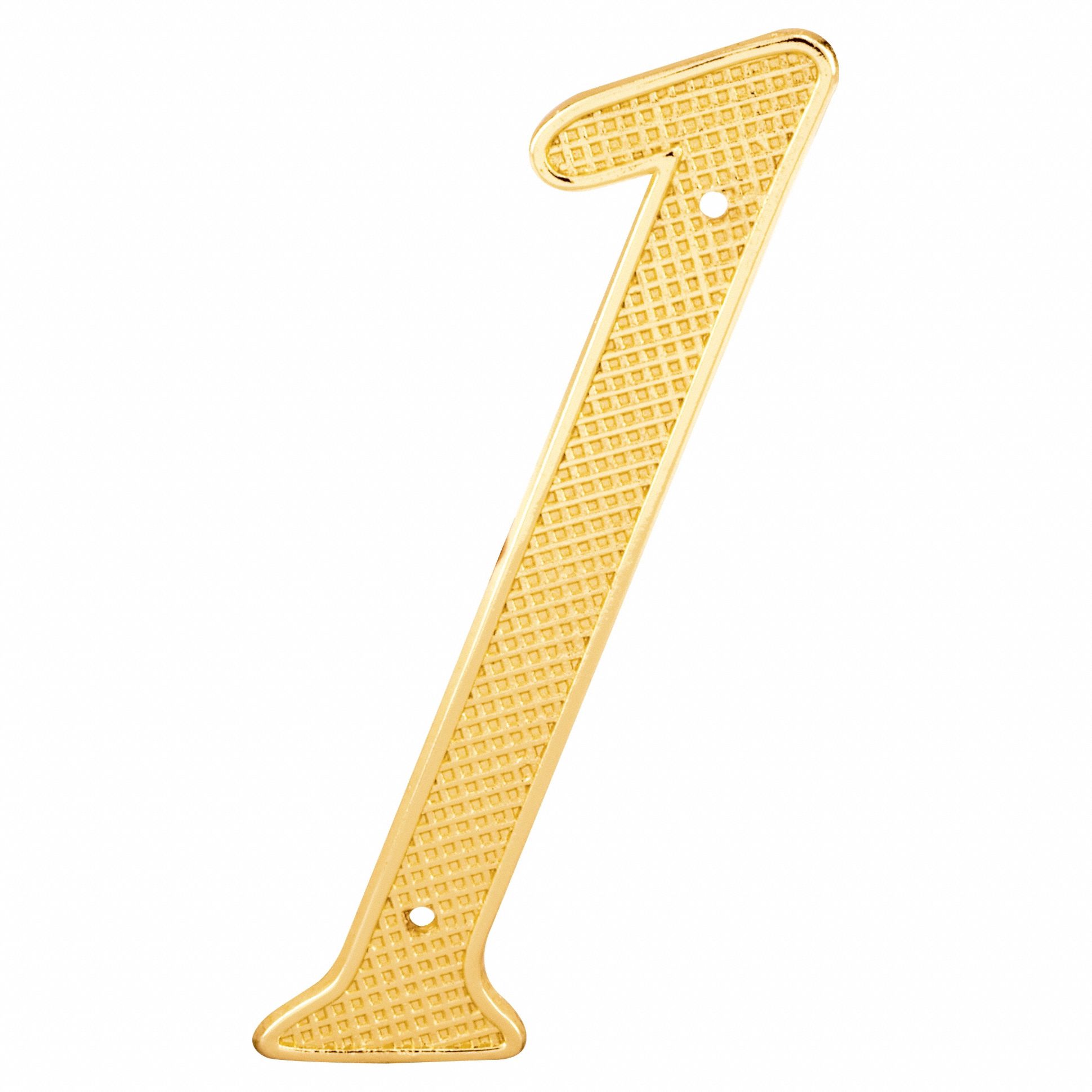 Number Label: 4 in Character Ht, Diecast, Indoor/Outdoor, Yellow, 1
