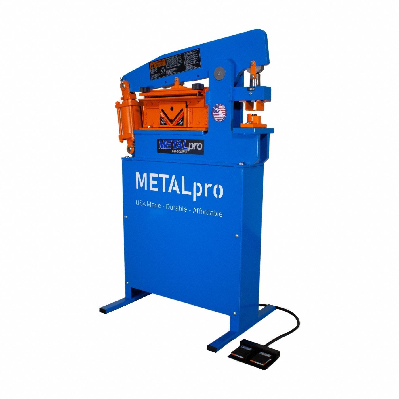 Ironworker: 115V AC /Single-Phase, 2 Stations, 50 Tonf Hydraulic Force, 20 A Current