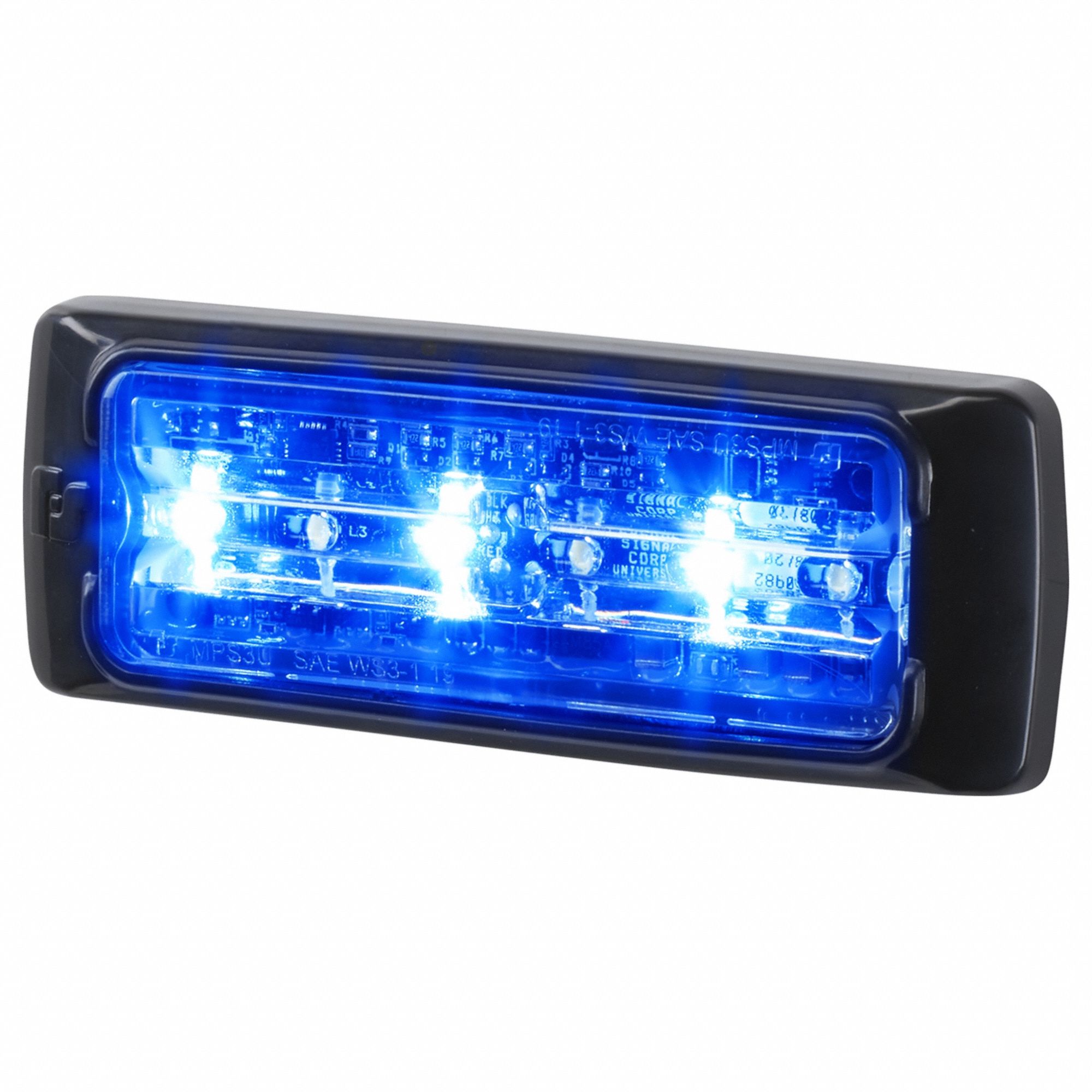 Emergency Light, 6-LED, Blue/White