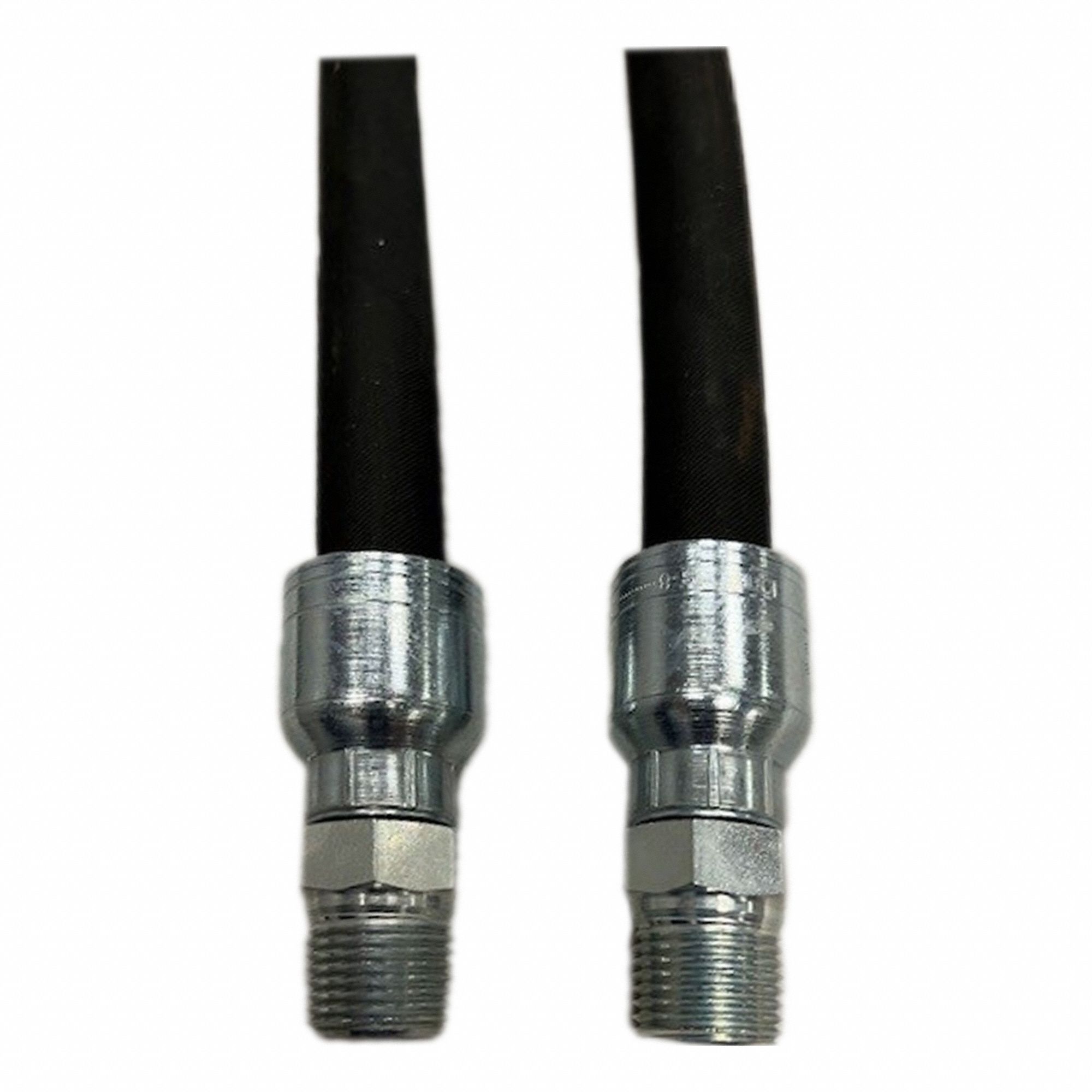 Wire Braided Hydraulic Hose Assembly: 5/8 in ID, MNPT x MNPT, 25 ft Lg, Black, Synthetic Rubber