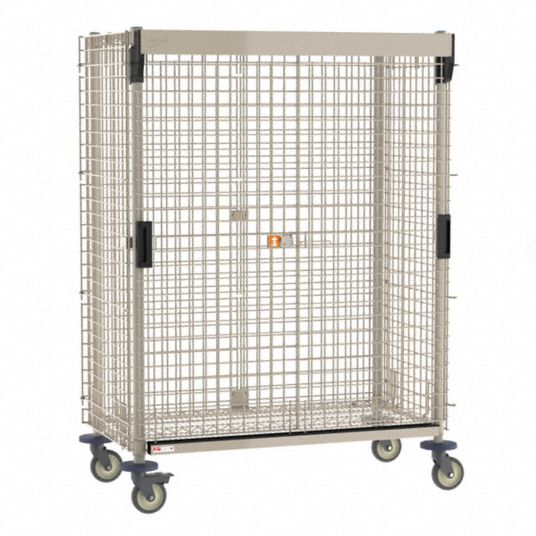 METRO, 900 lb, 48 in L x 24 in W Self, Security Cart - 889P45|MQSEC55VE ...