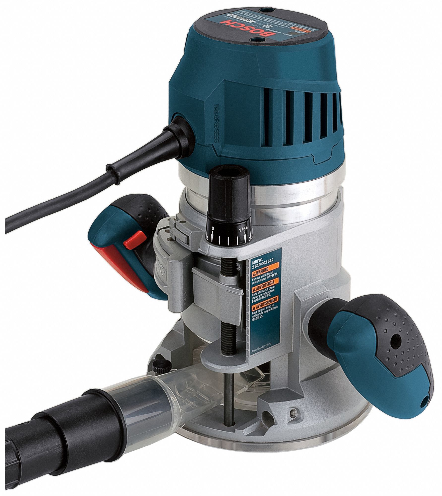 BOSCH Router: Mid-Size, Fixed Base, 2.3 hp, Variable Speed, 25,000 RPM ...