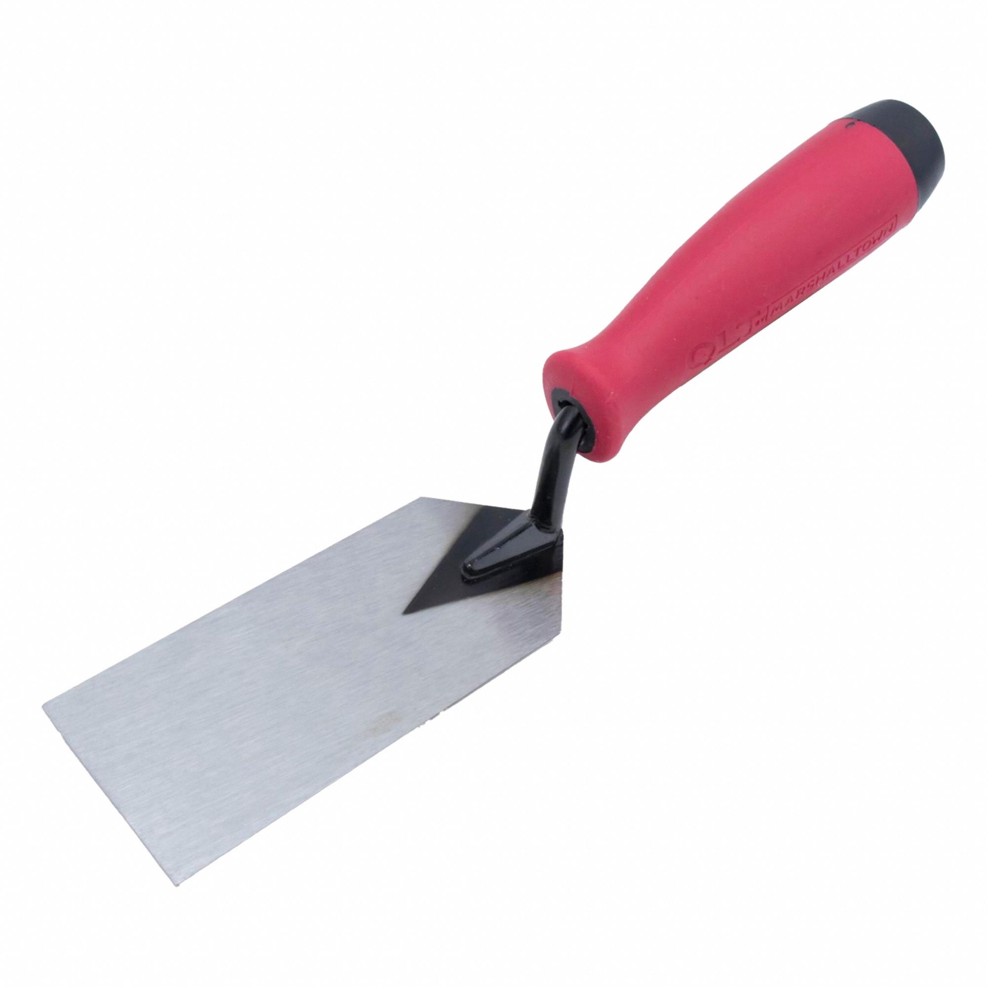 INSIDE CORNER TROWEL, CARBON STEEL, 5 IN TAPERED DURASOFT HANDLE