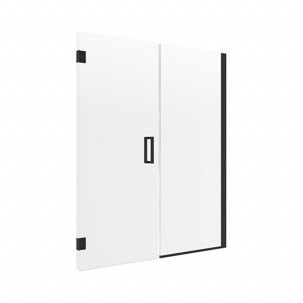 Shower Door: 46 1/2 in Min. Door Wd, 48 in Max. Door Wd, 74 in Overall Ht, Frameless