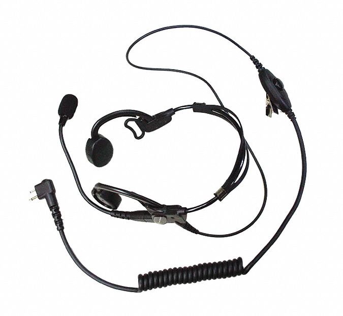 TEMPLE TRANSDUCER HEADSET, BPR 40, CP125, PUSH TO TALK, NO VOLUME CONTROL, LIGHTWEIGHT, BLACK