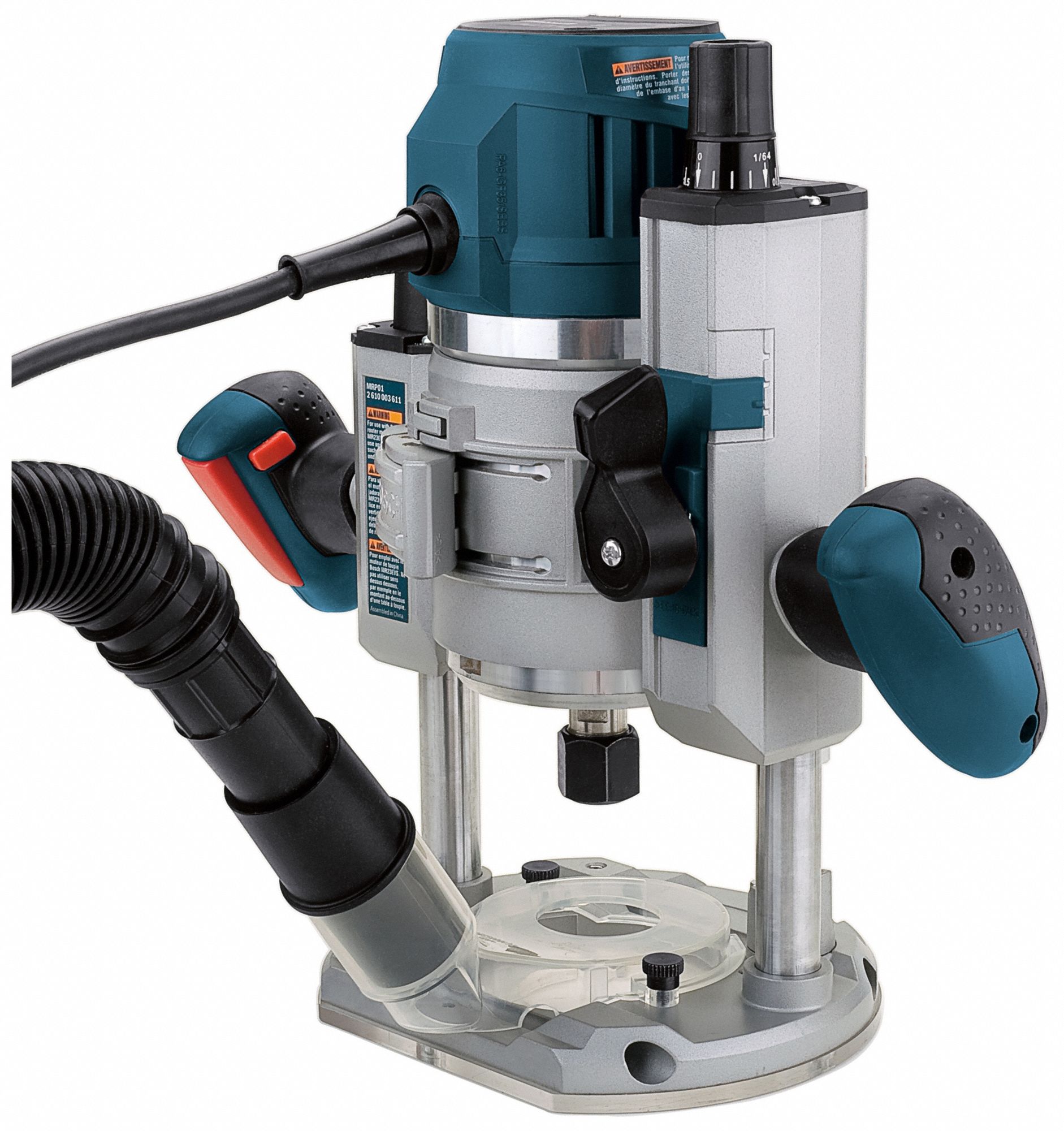 BOSCH Router MidSize, Plunge Base, 2.3 hp, Variable Speed, 25,000 RPM