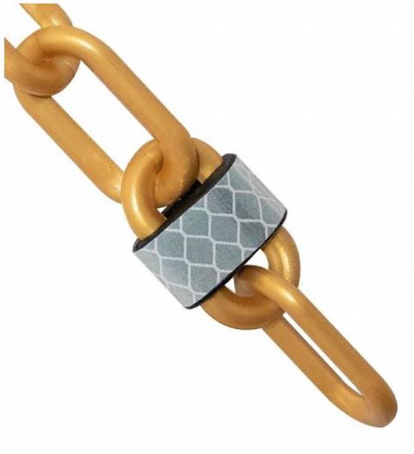 2Inx100Ft Reflective Plas Chain Gold