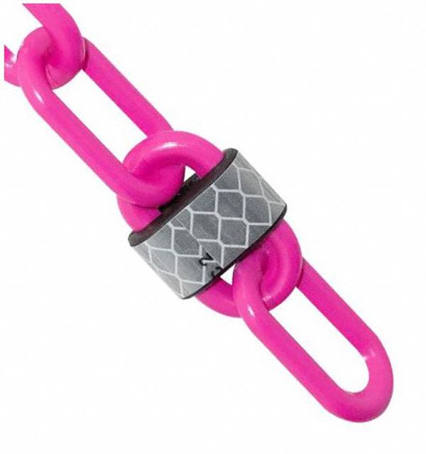 2Inx25Ft Reflective Plas Chain Mgnta