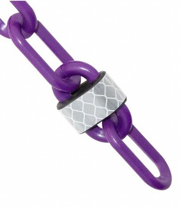 2Inx100Ft Reflective Plas Chain Prple