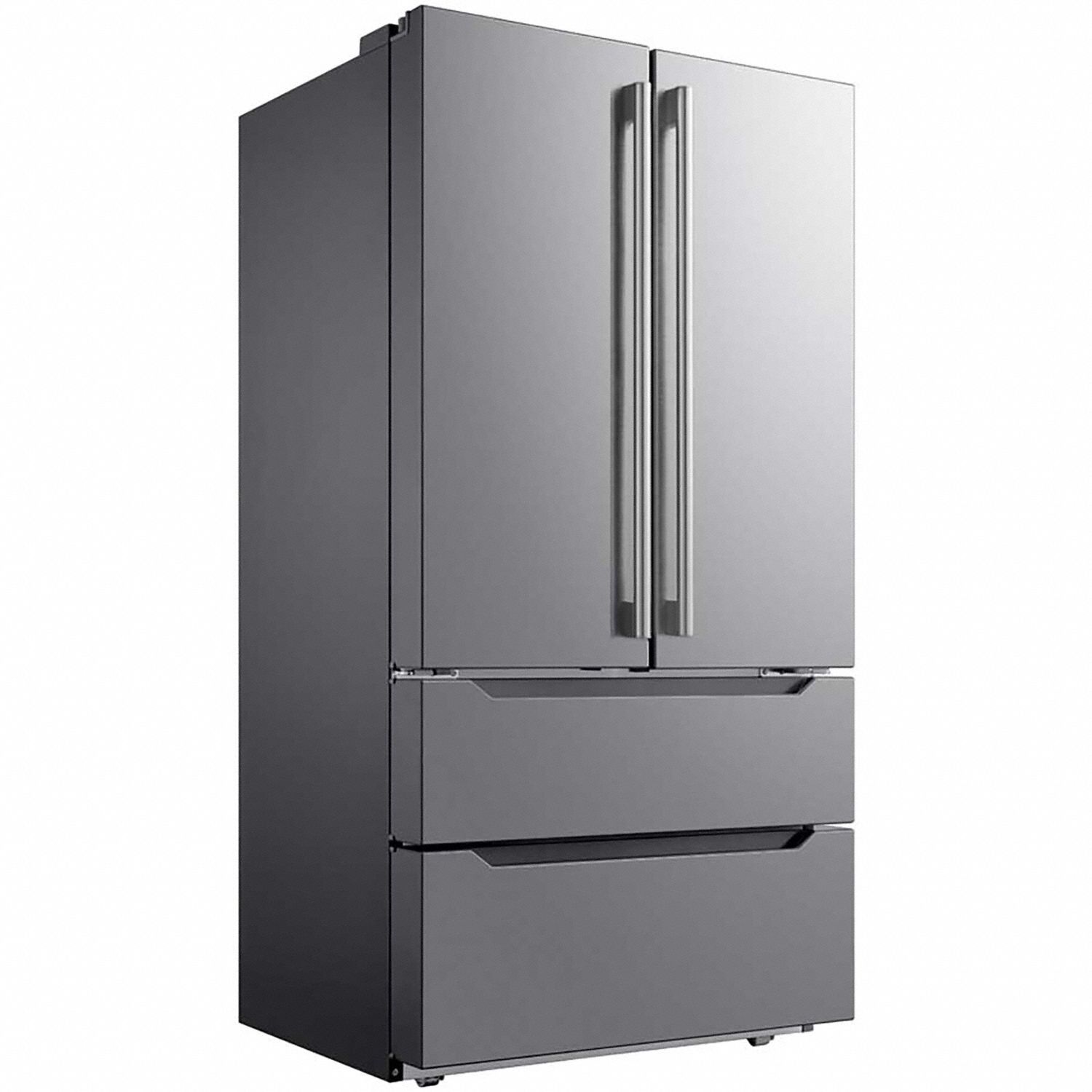 MIDEA, Stainless Steel, 22.5 Cu Ft Total Capacity, French Door ...